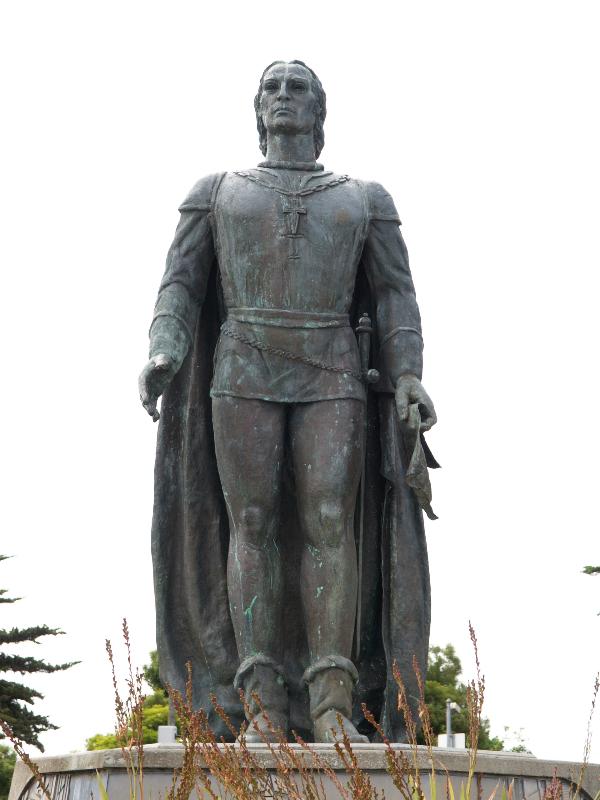 San Francisco, California (CA): Coit Tower: Columbus (1957, sculptor Umberto Cobertaldo)