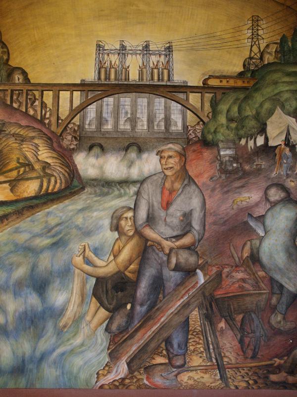 San Francisco, California (CA): Coit Tower: California Industrial Scenes (artist John Langley Howard)