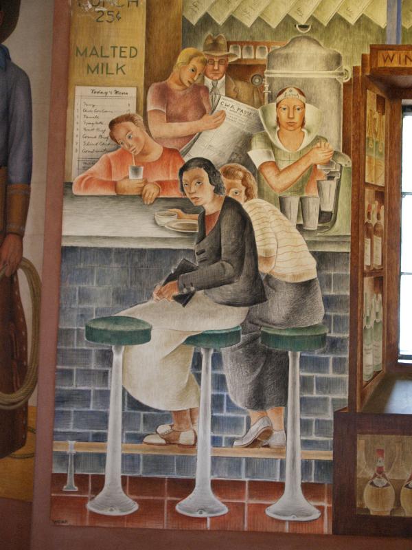 San Francisco, California (CA): Coit Tower: Department Store (artist Frede Vidar)