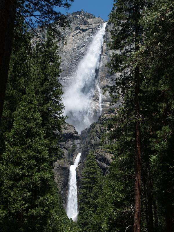 Yosemite National Park, California (CA): Yosemite Valley: Upper and Lower Yosemite Falls
