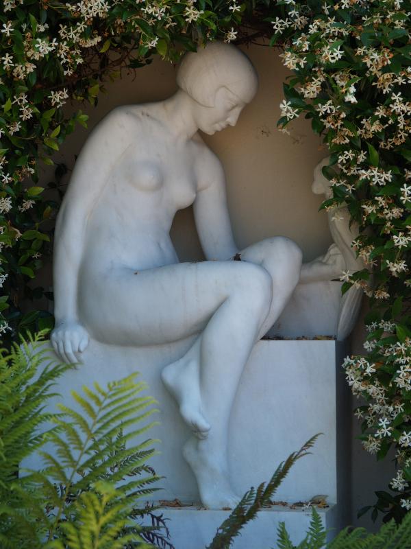 San Simeon, California (CA): Hearst Castle: female figure