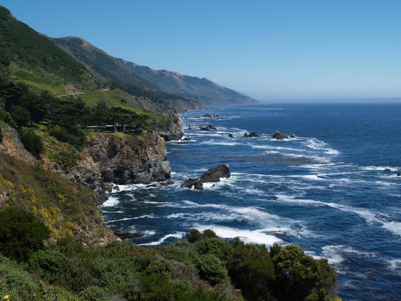 Highway 1, California (CA): Julia Pfeiffer Burns State Park: view down coast