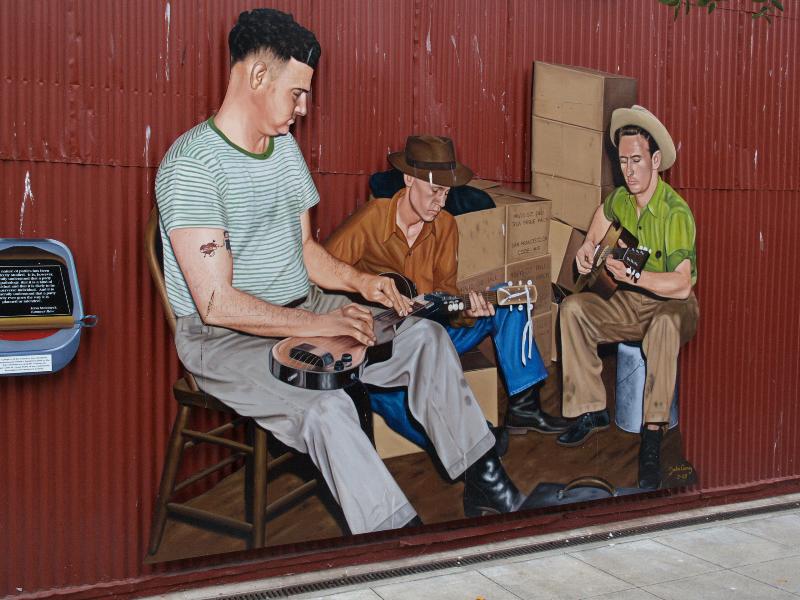 Monterey, California (CA): Monterey Bay Coastal Trail: Cannery Row Scene (2008, artist John Cerney)