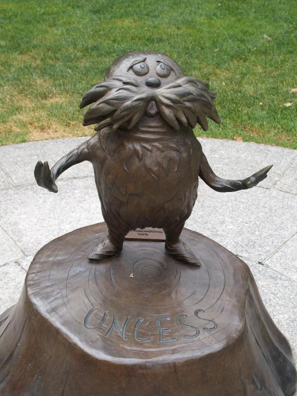 Springfield, Massachusetts (MA): Dr. Seuss National Memorial Sculpture Garden: The Lorax (2002)
