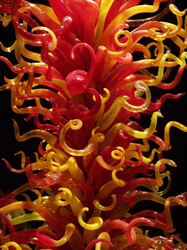 Boston, Massachusetts (MA): Museum of Fine Arts: tower of glass, detail (Dale Chihuly)