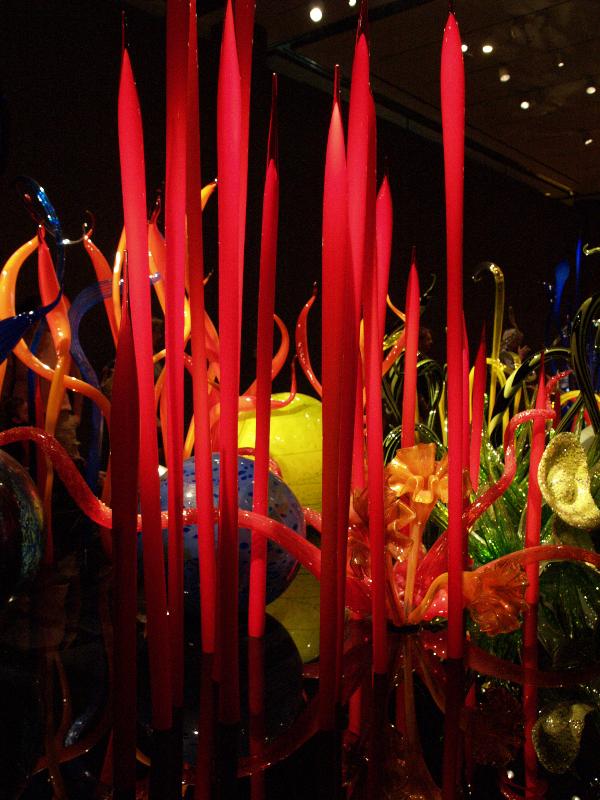 Boston, Massachusetts (MA): Museum of Fine Arts: mostly red Mille Fiori (Dale Chihuly)