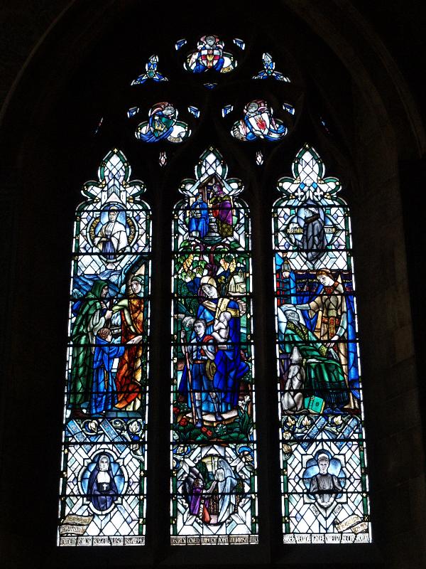 Cambridge, England: All Saints' Church: nave north wall westmost window (commissioned 1942, Douglas Strachan)