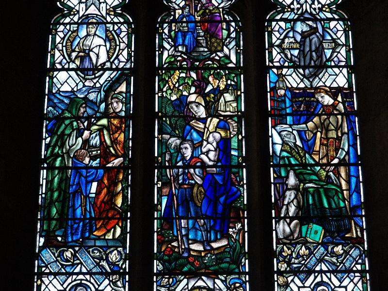 Cambridge, England: All Saints' Church: nave north wall westmost window (commissioned 1942, Douglas Strachan)