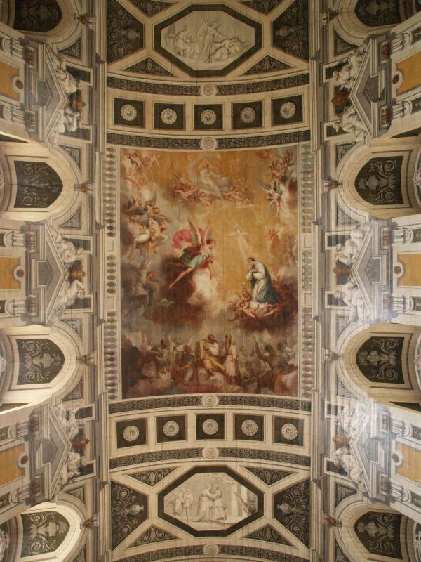 Lisbon, Portugal: Igreja da Encarnacao (Church of the Incarnation): ceiling detail (artist Pedro Alexandrino)