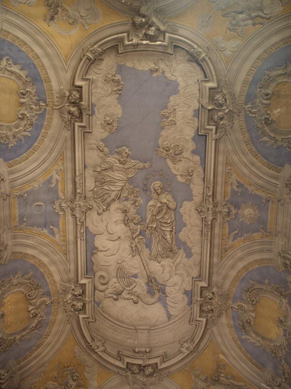 Lisbon, Portugal: Igreja de Nossa Senhora da Conceicao Velha (Old Church of Our Lady of the Conception): ceiling detail