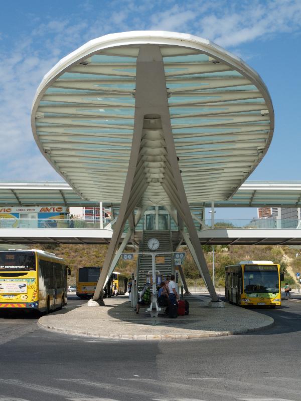 Lisbon, Portugal: Gare do Oriente (Oriente Station): bus stop (1998, Santiago Calatrava)