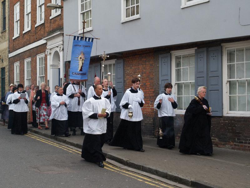 Cambridge, England: Mill Lane: Beating the Bounds walk, Rogation Sunday