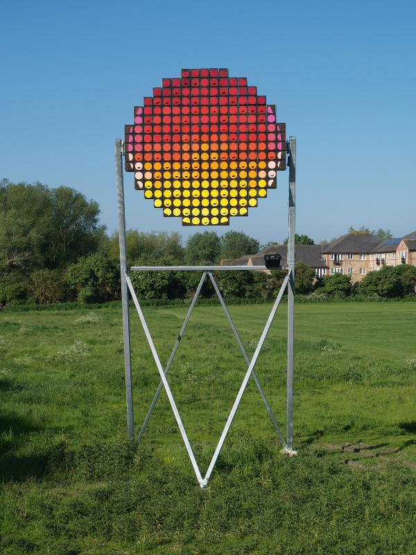 Cambridge, England: Logan's Meadow Local Nature Reserve: Swift Tower (2011, artist Andrew Merritt)