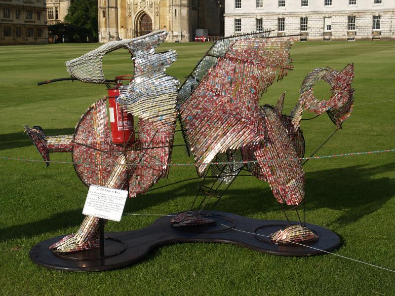 Cambridge, England: King's College: The Red Dragon of Wales (2012, Tom Hiscocks)