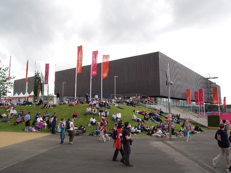 London, England: Olympic Park, The Copper Box: view (2011, MAKE architects, Populous, PTW Architects, ARUP)