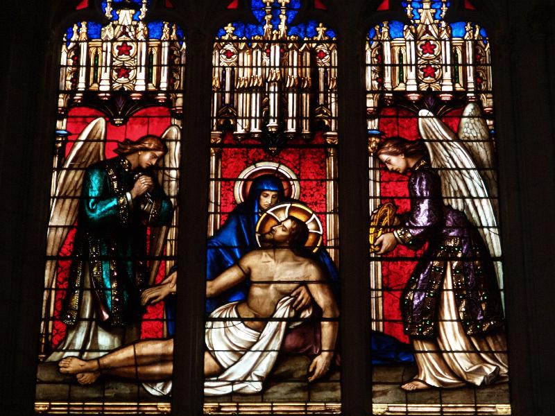 Lyon, France: Cathedrale Saint-Jean-Baptiste de Lyon: Descent from the Cross, 1848, Laurent-Charles Mare/chal and Louis-Napole/on Gugnon