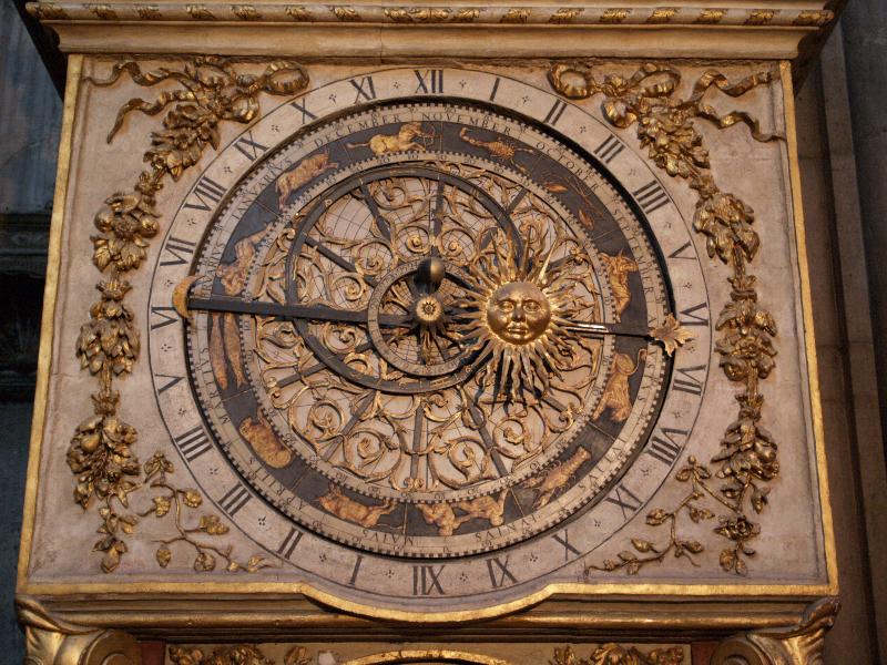 Lyon, France: Cathedrale Saint-Jean-Baptiste de Lyon: astronomical clock, 14th century