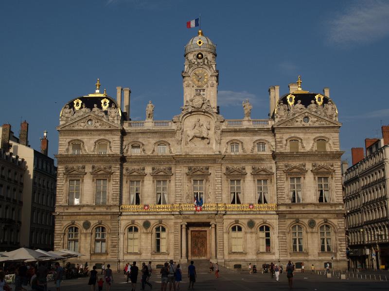 Lyon, France: Hotel de Ville: view (1646-1672, Simon Maupin; restoration 1701-1703, after fire of 1674, Jules Hardouin-Mansart and Robert de Cotte)