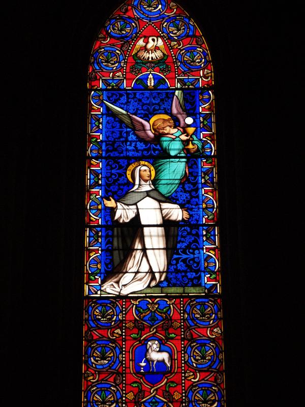 Lyon, France: Eglise Saint Nom de Jesus: Saint Imelda (designer, Father Dauzas??)
