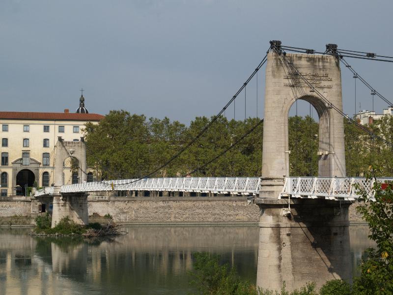 Lyon, France: Passerelle du College: view (1844)