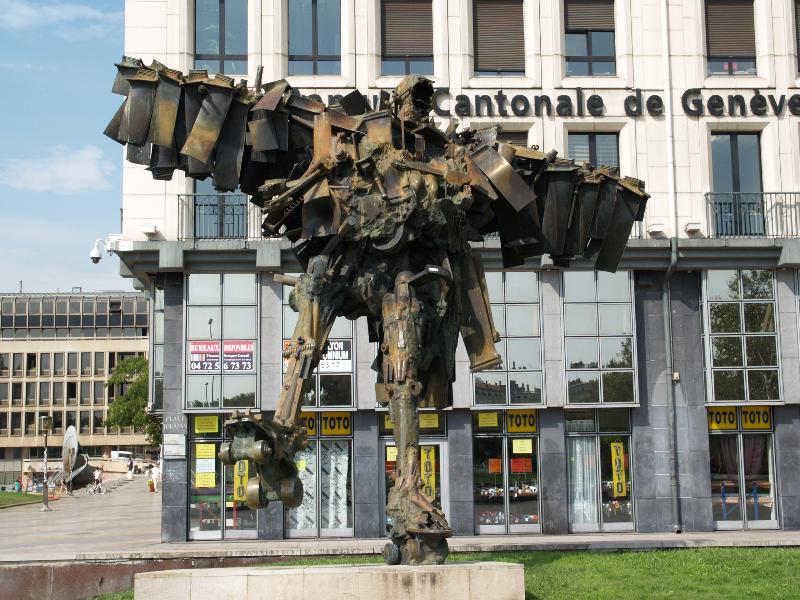 Lyon, France: Place Tolozan: Le Patineur (sculptor Cesar)