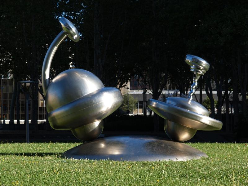 Lyon, France: Rue du Lac, Grand Lyon: sculpture