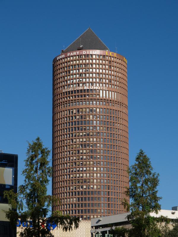 Lyon, France: Tour Part-Dieu: view (1977, Araldo Cossutta & Associates; Stephane du Chateau)