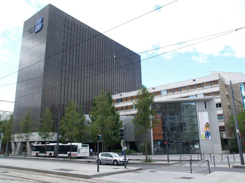 Lyon, France: Boulevard Vivier-Merle, Bibliotheque Municipale de Lyon: view (1972; 2007, new entrance Philippe Audart of Cabinet Audart et Favaro)