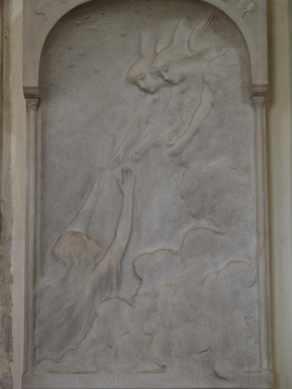Kimbolton, England: St Andrew's Church: marble memorial for Consuelo, Duchess of Manchester (1912, sculptor Rene de Saint-Marceaux)