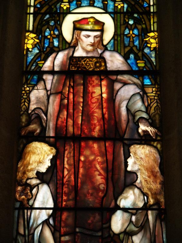 Kimbolton, England: St Andrew's Church: Tiffany window, detail (made 1901, installed 1902, designer Frederick Wilson)