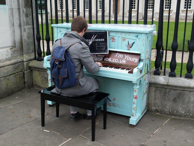 Cambridge, England: King's Parade: 'Play Me, I'm Yours' project