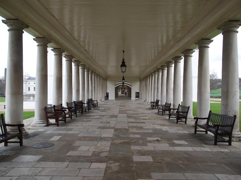 London, England: National Maritime Museum, Queen's House: walkway