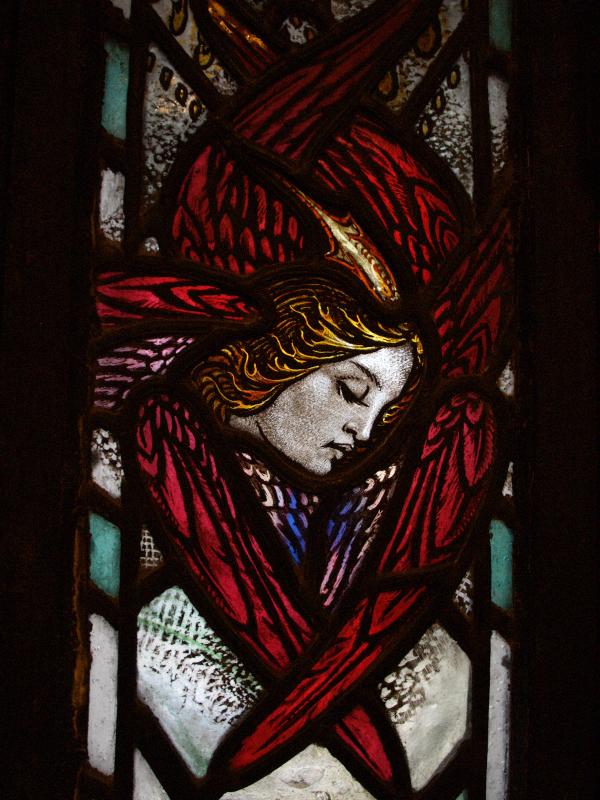 Paris, France: American Church in Paris: small angel window