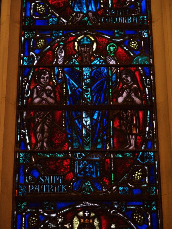 Paris, France: American Church in Paris: The Missionary Window, St Patrick (maker Charles J. Connick)