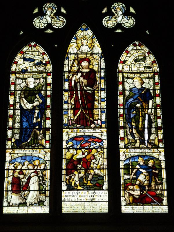 Lichfield, England: Lichfield Cathedral: Moses, Gideon, Saul and David (1903, Burlison and Grylls)