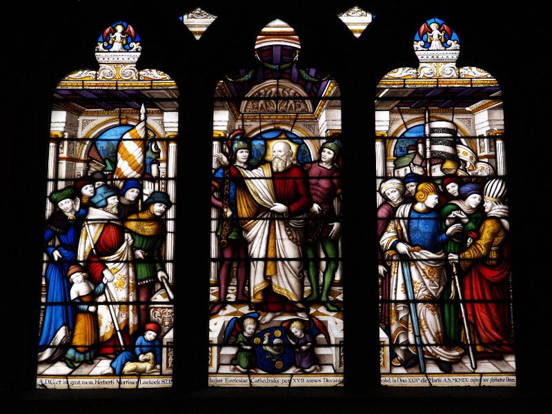 Lichfield, England: Lichfield Cathedral: Paul on Trial (1911, H. Bryans)