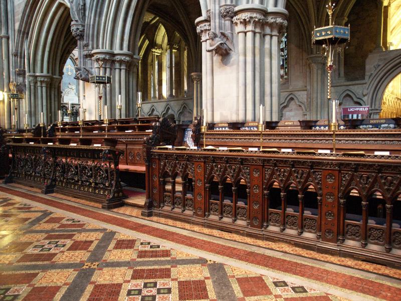 Lichfield, England: Lichfield Cathedral: Quire stalls