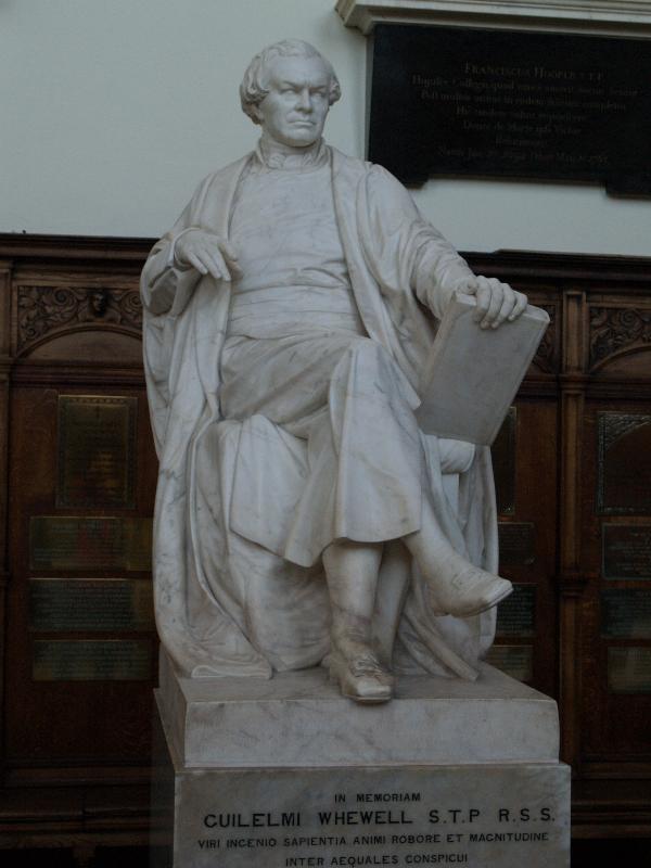 Cambridge, England: Trinity College: statue of William Whewell in chapel (1872, sculptor Thomas Woolner)