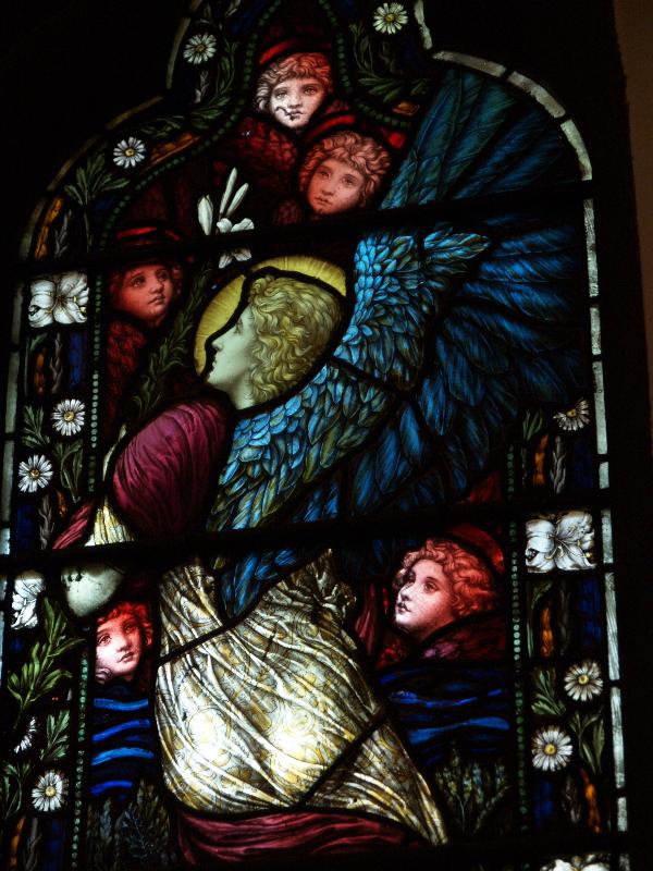 London, England: Rosslyn Hill Unitarian Chapel: Purity (1887, Henry Holiday)