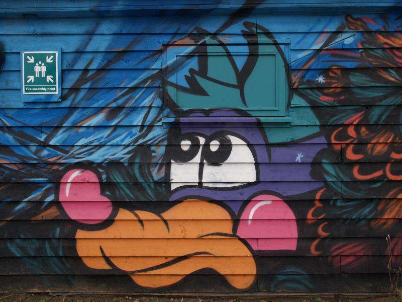 Landbeach, England: Emmaus Cambridge: cartoon character (2013)
