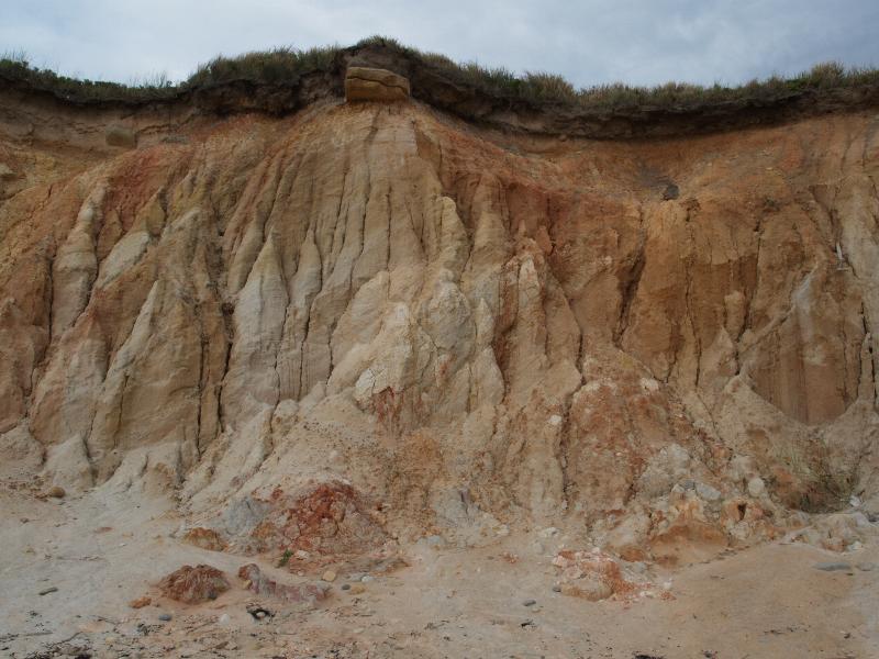 Aquinnah, Massachusetts (MA): Gay Head Cliffs: white and brown cliff