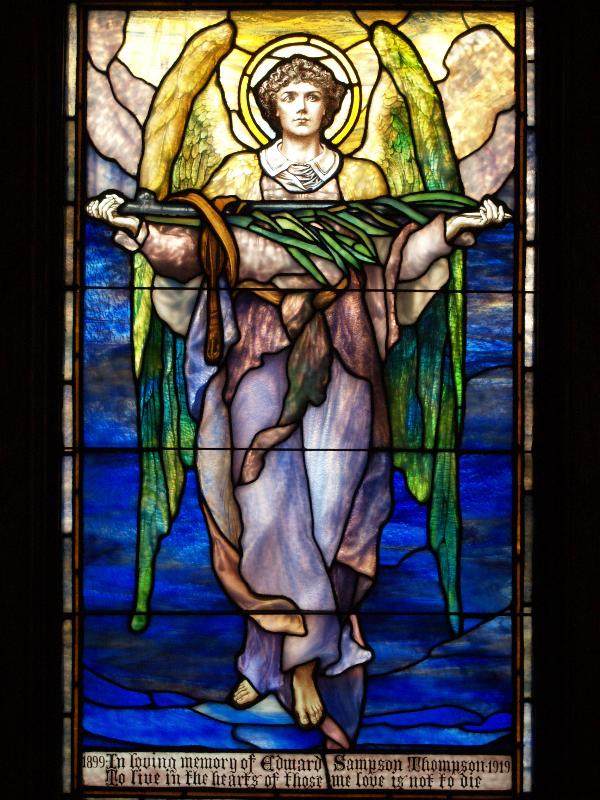 Southampton, New York (NY): St. Andrew's Dune Church: angel (ca. 1921, Montague Castle)