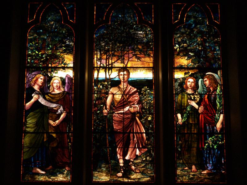 Tuxedo Park, New York (NY): St Mary's-in-Tuxedo Church: Pilgrims (Tiffany)