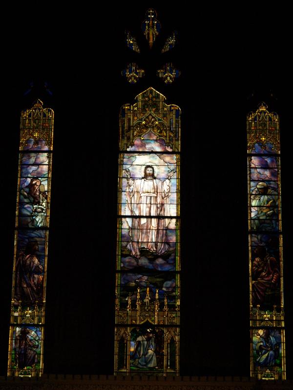 Stamford, Connecticut (CT): St John's Episcopal Church: Transfiguration (1901, Tiffany Glass and Decorating Company, designed by Frederick Wilson)