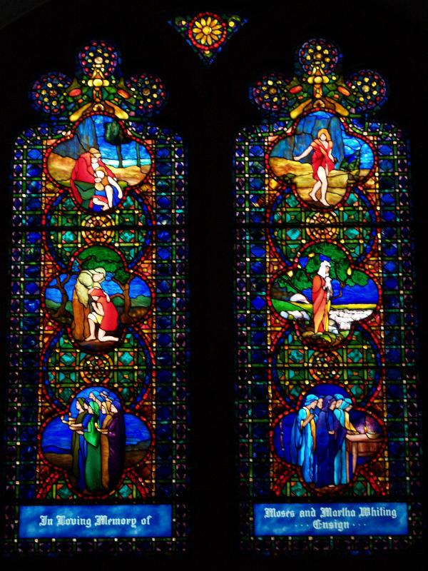 Simsbury, Connecticut (CT): Simsbury United Methodist Church: The Parables of Jesus (1914, Tiffany Studios)