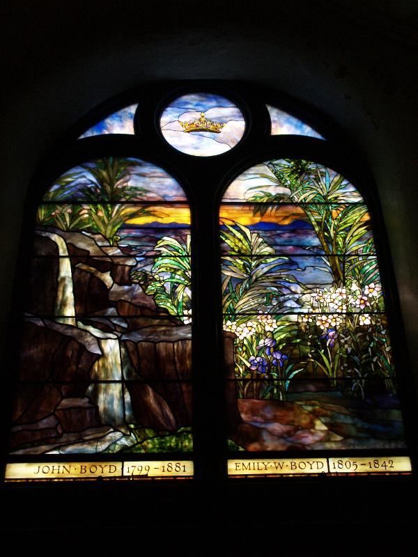 Winsted, Connecticut (CT): Second Congregational Church: The Waterfall (1898, Tiffany Glass and Decorating Company)