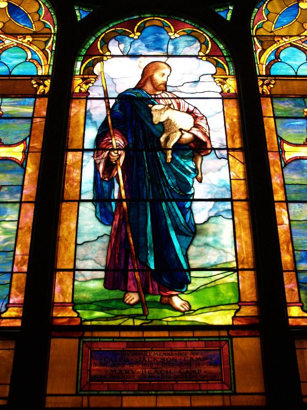 Winsted, Connecticut (CT): Second Congregational Church: Christ the Good Shepherd (1899, Walter Janes)