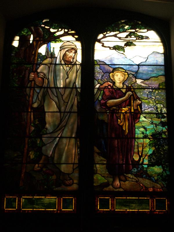 Winsted, Connecticut (CT): Second Congregational Church: Christ with Child (Tiffany Studios)