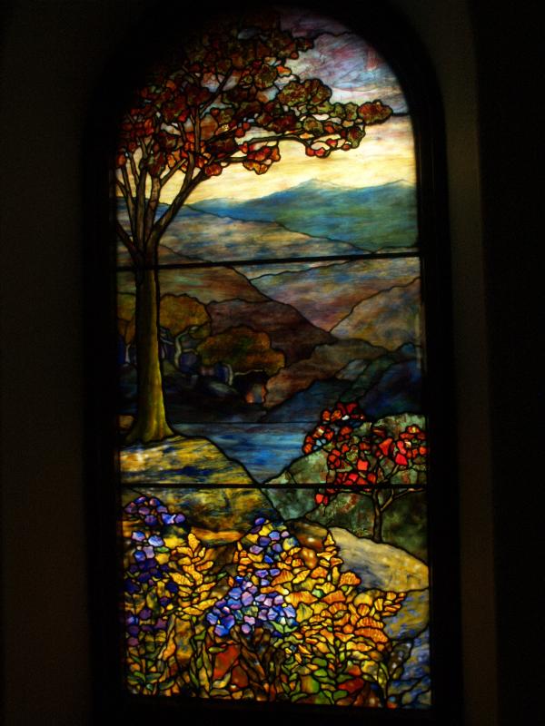Norfolk, Connecticut (CT): Church of Christ Congregational, Battell Chapel: Autumn (1928, Tiffany Studios)
