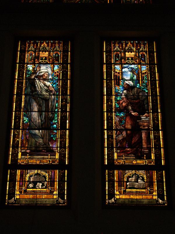 Fitchburg, Massachusetts (MA): Faith United Parish: Call of St Matthew (1903, Tiffany Studios)